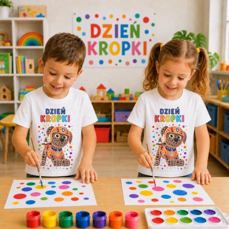 Przejdź do produktu Koszulka dziecięca na dzień kropki z nadrukiem ZUMA PSI PATROL
