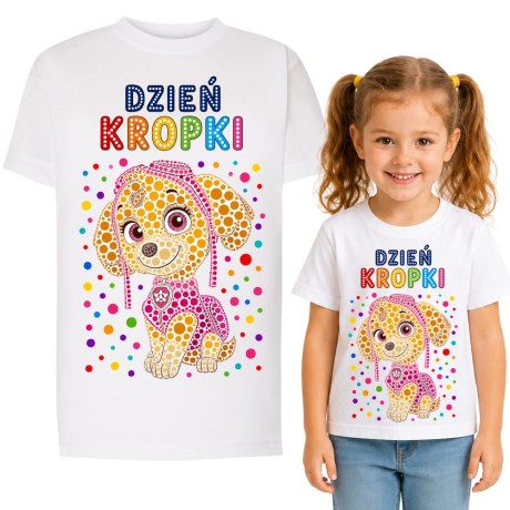 Przejdź do produktu Koszulka dziecięca na dzień kropki z nadrukiem SKYE PSI PATROL