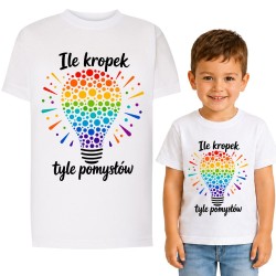 Koszulka dziecięca na dzień kropki z imieniem ile kropek tyle pomysłów