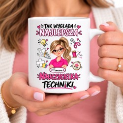 Kubek dla nauczycielki z awatarem i przedmiotem - TECHNIKA