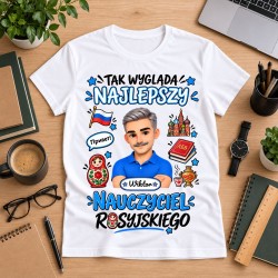 Koszulka dla nauczyciela z awatarem i przedmiotem - ROSYJSKI