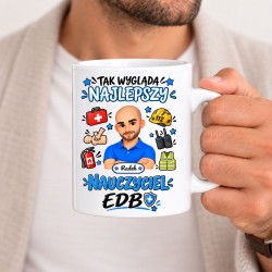 Kubek dla nauczyciela z awatarem i przedmiotem - EDB