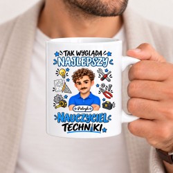 Kubek dla nauczyciela z awatarem i przedmiotem - TECHNIKA