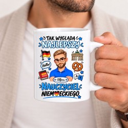 Kubek dla nauczyciela z awatarem i przedmiotem - NIEMIECKI