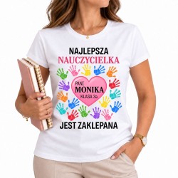 Koszulka dla nauczycielki z imieniem personalizowany prezent na dzień nauczyciela