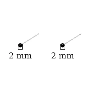 Oczy czarne do filcowania 2mm 10 szt