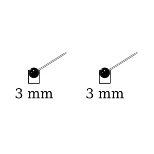 Oczy czarne do filcowania 3mm 10 szt