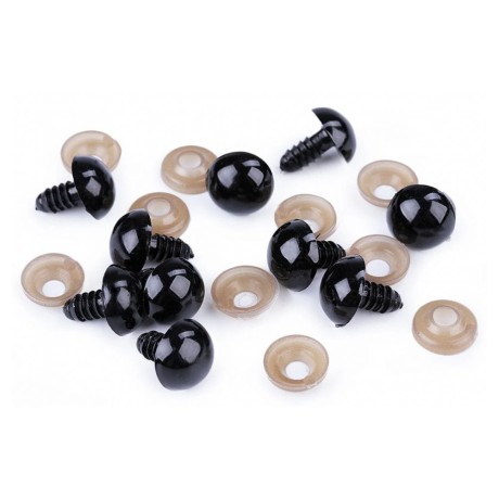 Przejdź do produktu Oczy do maskotek czarne 14mm 10 szt