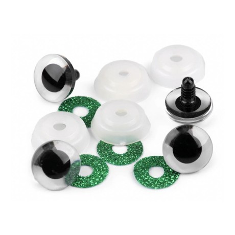 Przejdź do produktu Oczy brokatowe do maskotek 25mm - ZIELONE
