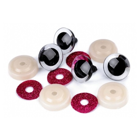 Przejdź do produktu Oczy brokatowe do maskotek 25mm - RÓŻOWE